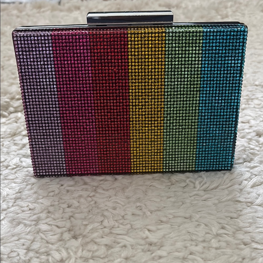 Multicolor Rhinestone Clutch